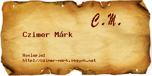 Czimer Márk névjegykártya